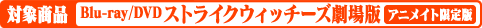 対象商品：Blu-ray/DVD『ストライクウィッチーズ劇場版 アニメイト限定版』